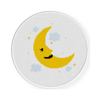 Good Night Moon Cross Stitch Pattern