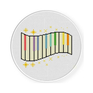 Colorful Music Cross Stitch Pattern