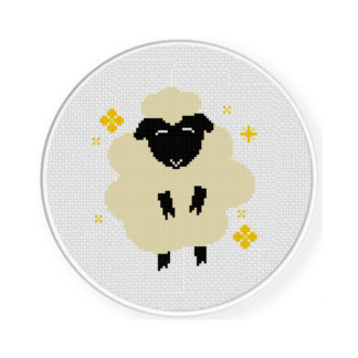 Happy Sheep Cross Stitch Pattern