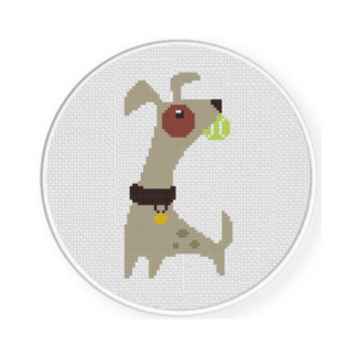 Playful Dog Cross Stitch Pattern