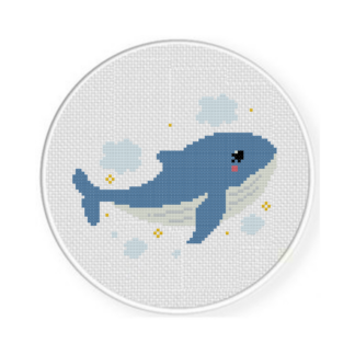 Good Night Whale Cross Stitch Pattern