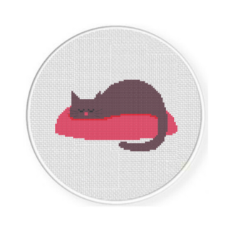 Nap Time Kitty Cross Stitch Pattern