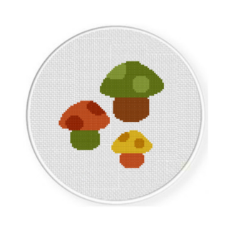 Autumn Shrooms Cross Stitch Pattern