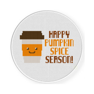 Pumpkin Spice Season Cross Stitch Pattern