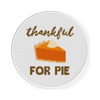 Thankful for Pie Cross Stitch Pattern