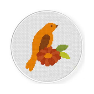 Autumn Bird Cross Stitch Pattern