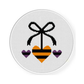 Halloween Heart Cross Stitch Pattern