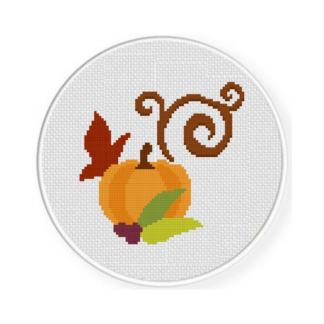 Harvest Flourish Cross Stitch Pattern