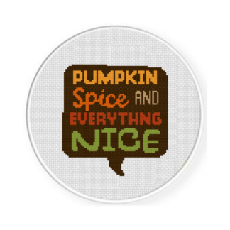 Pumpkin Spice and Everything Nice Cross Stitch Pattern