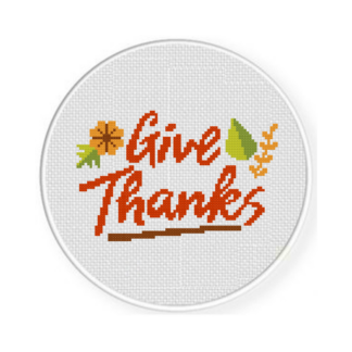 Give Thanks Cross Stitch Pattern