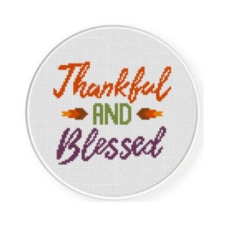 Thankful and Blessed Cross Stitch Pattern