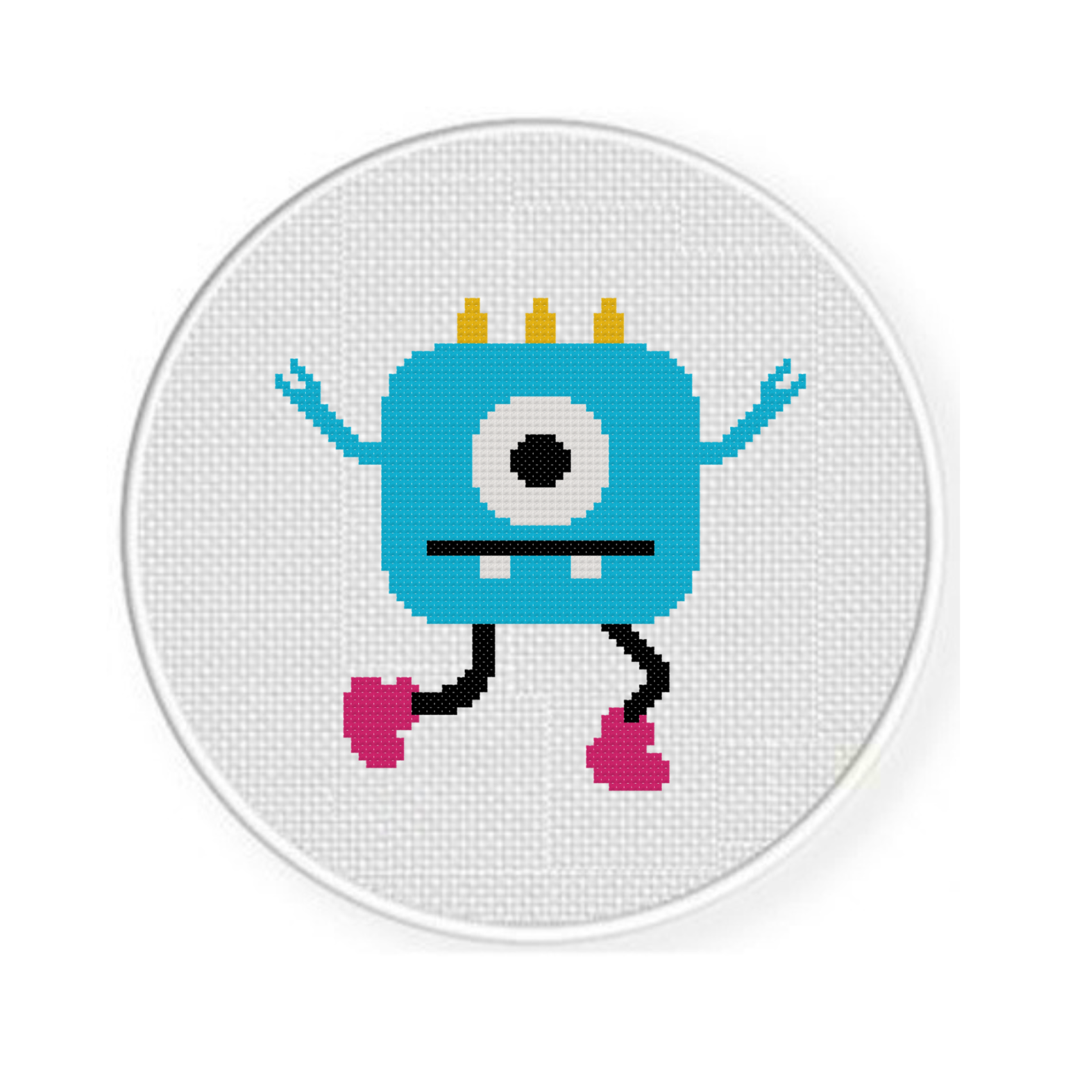 Panic Monster Cross Stitch Pattern – Daily Cross Stitch
