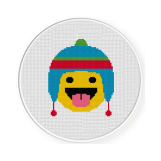 Winter Hat Smiley Cross Stitch Pattern