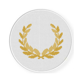 Golden Wreath Cross Stitch Pattern