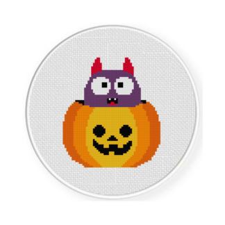 Pumpkin Monster Cross Stitch Pattern