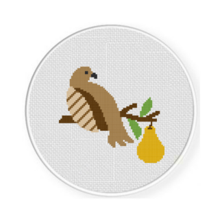 Partridge in a Pear Tree Cross Stitch Pattern