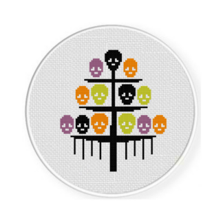 Skull Tree Cross Stitch Pattern