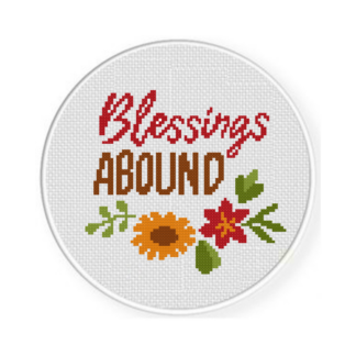 Blessings Abound Cross Stitch Pattern