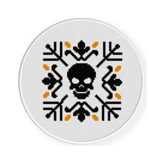 Skull Snowflake Cross Stitch Pattern