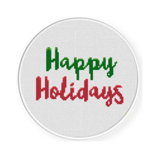 Happy Holidays Cross Stitch Pattern