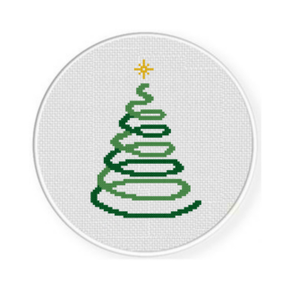 Springy Xmas Tree Cross Stitch Pattern