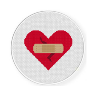 Wounded Heart Cross Stitch Pattern