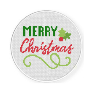 Merry Christmas Cheer Cross Stitch Pattern