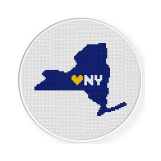 Heart New York Cross Stitch Pattern