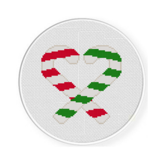 Candy Canes Cross Stitch Pattern