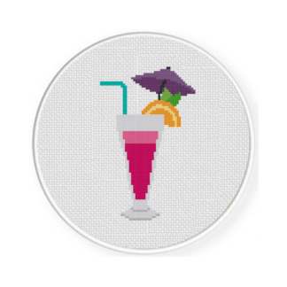 Summer Drink Cross Stitch Pattern