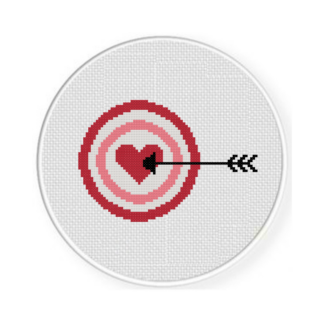 Heart Target Cross Stitch Pattern