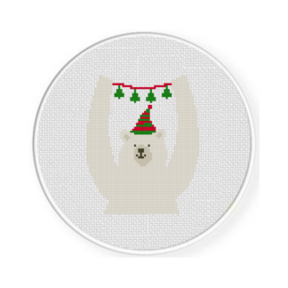 Bunting Bear Cross Stitch Pattern