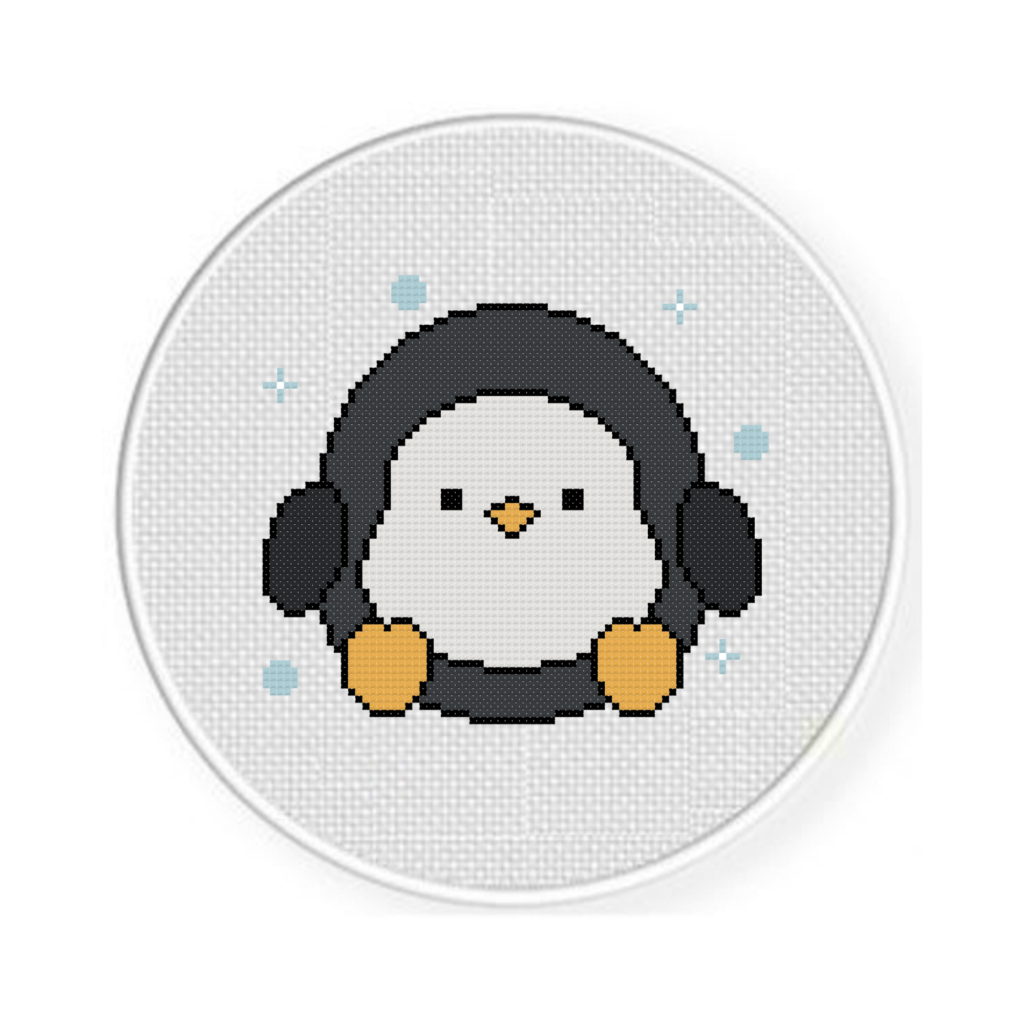 Chonky Penguin Cross Stitch Pattern – Daily Cross Stitch