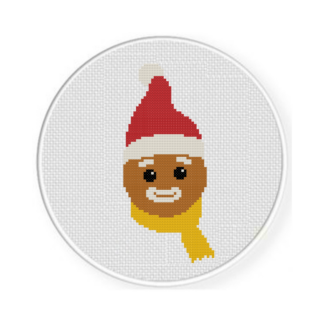 Gingerbread Head Cross Stitch Pattern