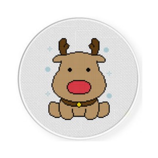 Reindeer Doodle Cross Stitch Pattern
