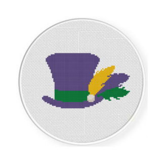 Mardi Gras Hat Cross Stitch Pattern