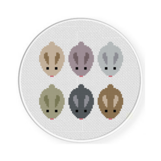 Top View Bunnies Cross Stitch Pattern