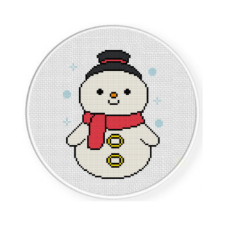 Snowman Doodle Cross Stitch Pattern
