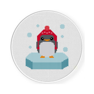 Chilly Penguin Cross Stitch Pattern