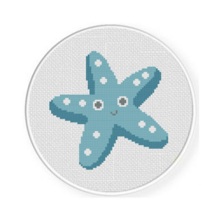 Happy Starfish Cross Stitch Pattern