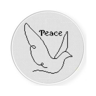 Peace Bird Cross Stitch Pattern
