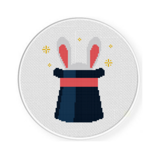 Bunny Ears Magic Hat Cross Stitch Pattern