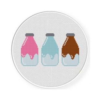 Milk Flavors Cross Stitch Pattern