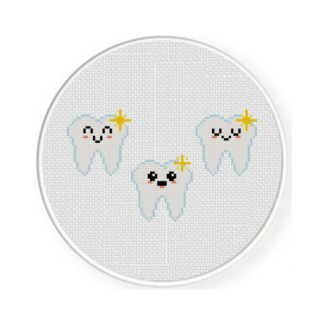 Happy Teeth Cross Stitch Pattern
