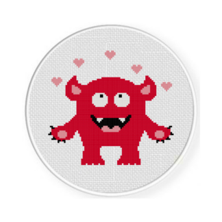 Monster in Love Cross Stitch Pattern