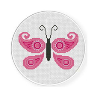 Paisley Butterfly Cross Stitch Pattern
