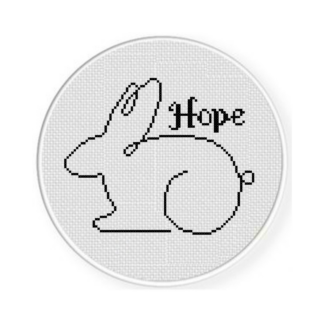Hope Rabbit Cross Stitch Pattern