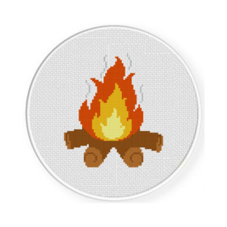 Camp Fire Cross Stitch Pattern