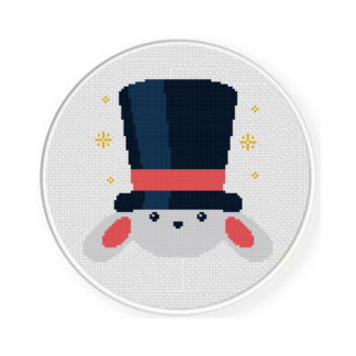 Bunny with Top Hat Cross Stitch Pattern