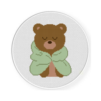 Blanket Bear Cross Stitch Pattern